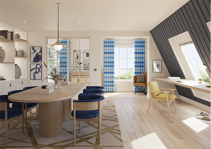 Ombre Velvet, Vivid Blue - Made to Measure Curtains - Image 14